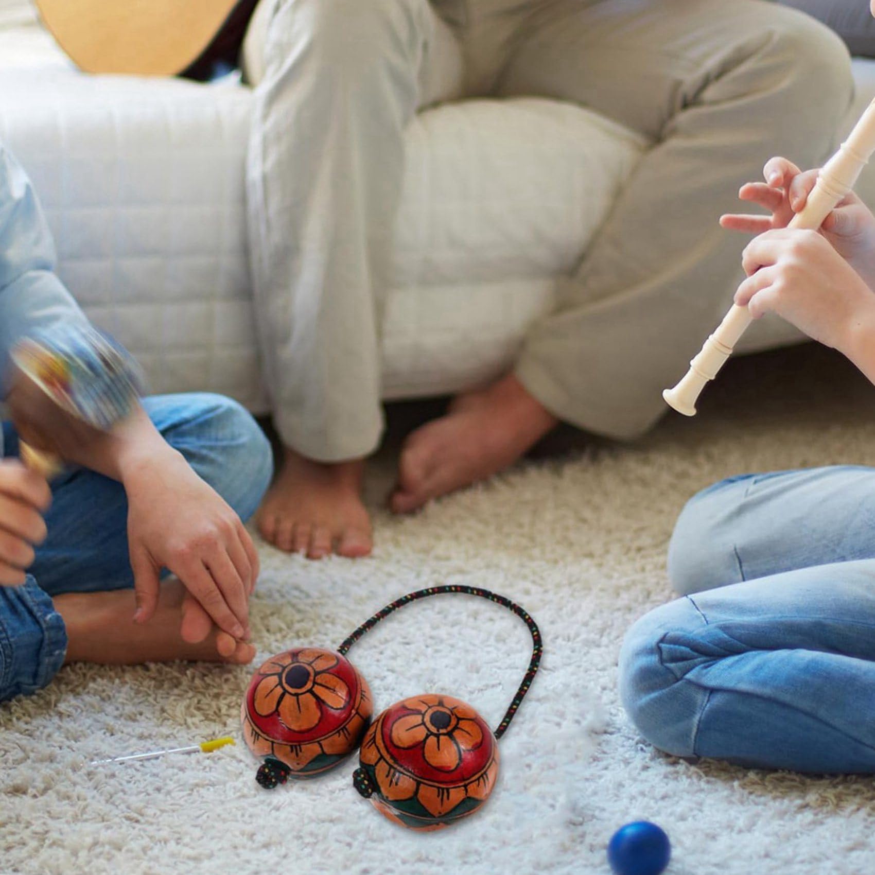 20X Maracas Dibujadas una Mano Instrumentos Musicales Bolas Rítmicas Coctelera Bolas de Ritmo Coctelera Bolas Agitadoras Bolas Agitadoras de Mano