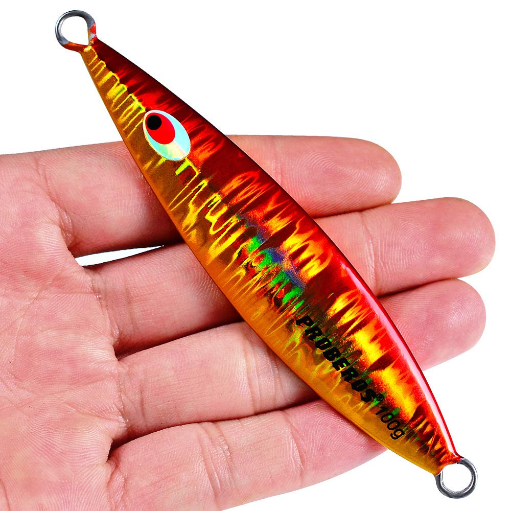 Lot de 6 leurres de pêche en métal 40 g/60 g/80 g/100 g