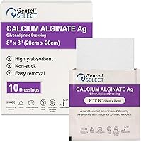 Vista 9 de AG Silver - Apósito para heridas de alginato de calcio, 2 x 2 pulgadas, 10 almohadillas estériles, antiadherentes y altamente absorbentes