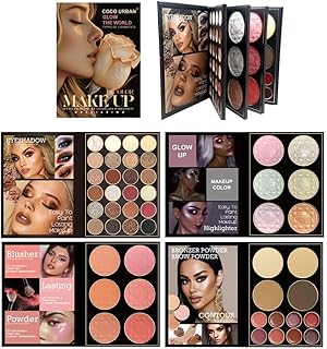 All In One Makeup Gift Kit - Ultimate Color Combination for Women Full Kit 48 Eyeshadow, 12 Lip Gloss, 6 Blusher, 6 Concealer, 6 Highlighter, 78 Colors Makeup Palette Cosmetics Kit (A)