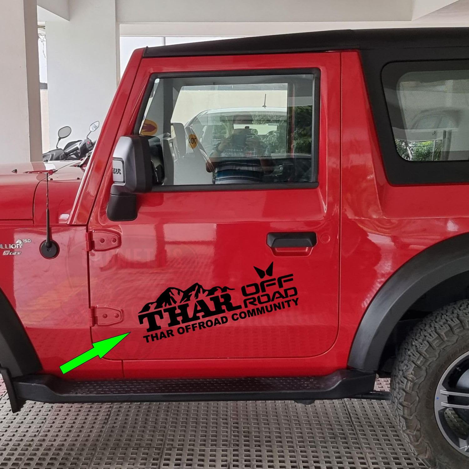 CarMetics Thar Offroad Community Vinyl car Sticker for All Generations