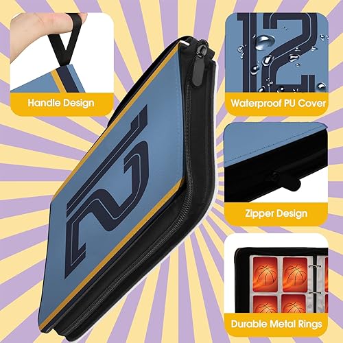 Miniatura 2 de Carpeta de tarjetas de baloncesto con mangas, 400 bolsillos, soporte para tarjetas #12 para tarjetas intercambiables, organizador de carpetas de