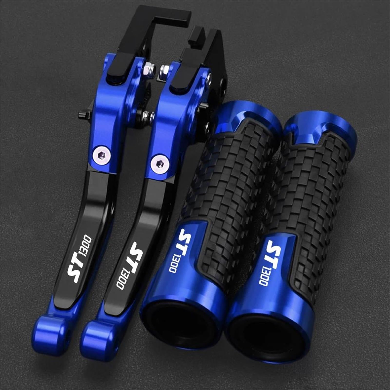 Tgvselpj Blue Motorcycle Part Motorcycle Parts Adjustable Pivot Brake Clutch Levers Control Handles For H-Onda St1300 2008-2012(Blue)
