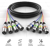 Vista 2 de EBXYA Serpiente de 4 Canales de 20 Pies - Cable Serpiente XLR Macho a Hembra Premium para Presentaciones en Vivo, Grabación, Estudios