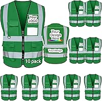 Vista 41 de Chaleco de seguridad de encargo de la alta visibilidad del chaleco de seguridad de la clase 2 Hi Vis reflex