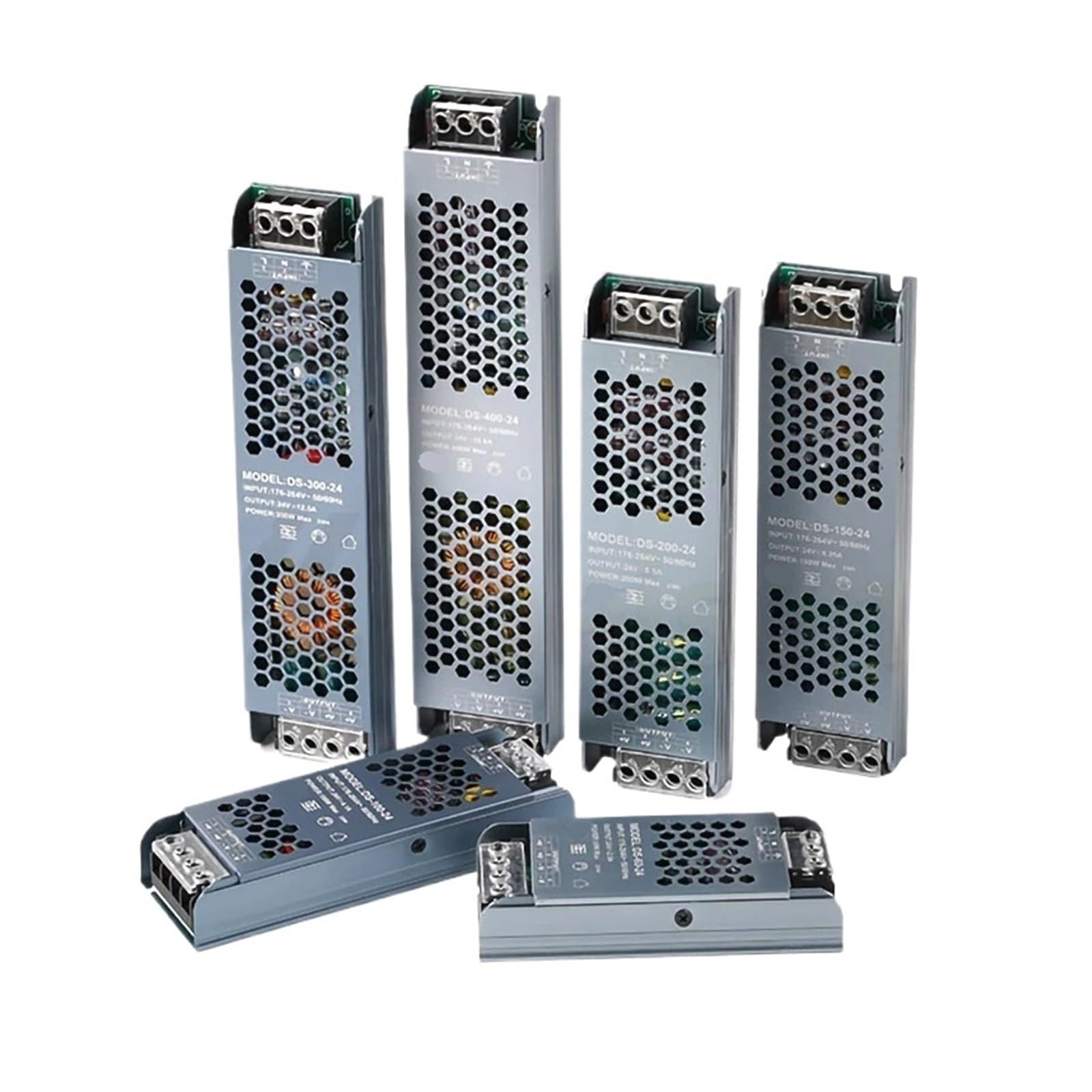 Boîtier en aluminium transformateur AC/DC 24V 400W commutation LED
