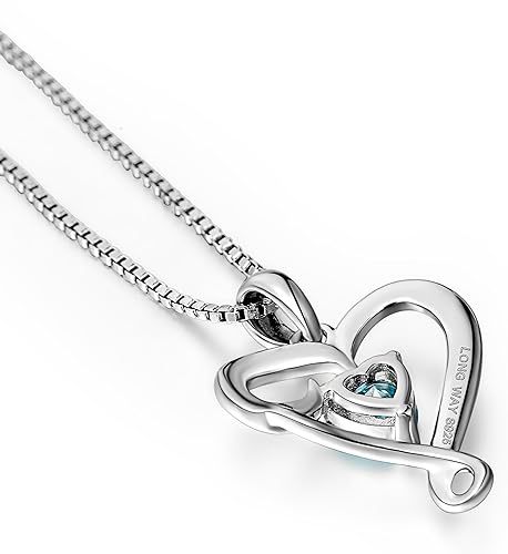 Miniatura 4 de Regalo de cumpleaños para mamá collar con dije de corazón de plata esterlina 925 con texto en inglés I Love You Mom