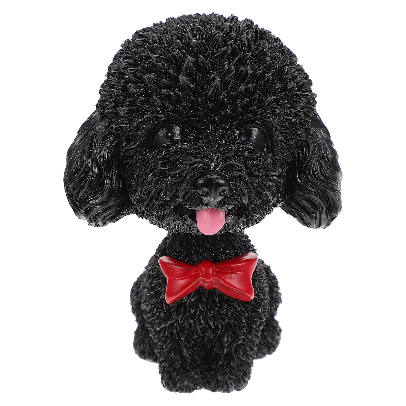 Veemoon Nodding Dog Car Decor Bobble Heads Ornaments Poodle Desktop Decoration Car Dash Mini Figurine Cute Shaking Head Dog Puppy Figurine for Vehicle Home Office