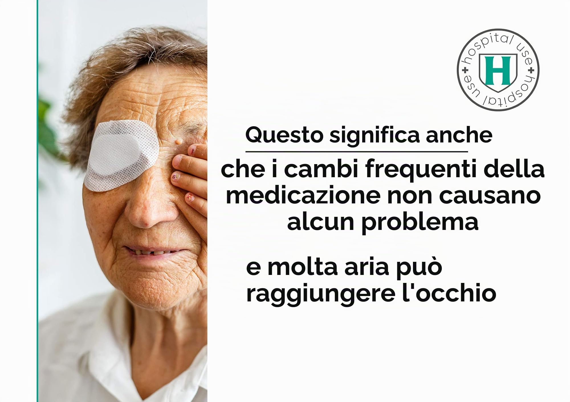 Medrull Ultra Pore Oculare Sterile Cerotto Adesivo Per Medicazione Per La Cura Degli Occhi 50 Pezzi - 180 Gr