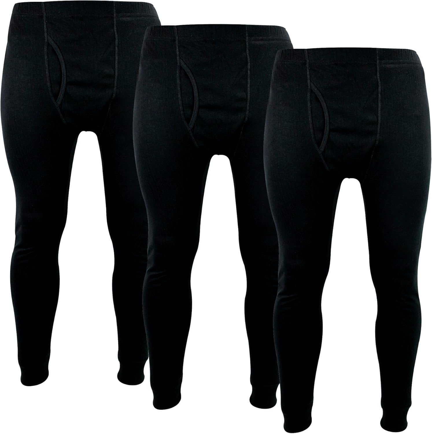 THMO - 3 Pack Mens Thermal Long Johns | Base Layer Thermal Underwear Bottoms