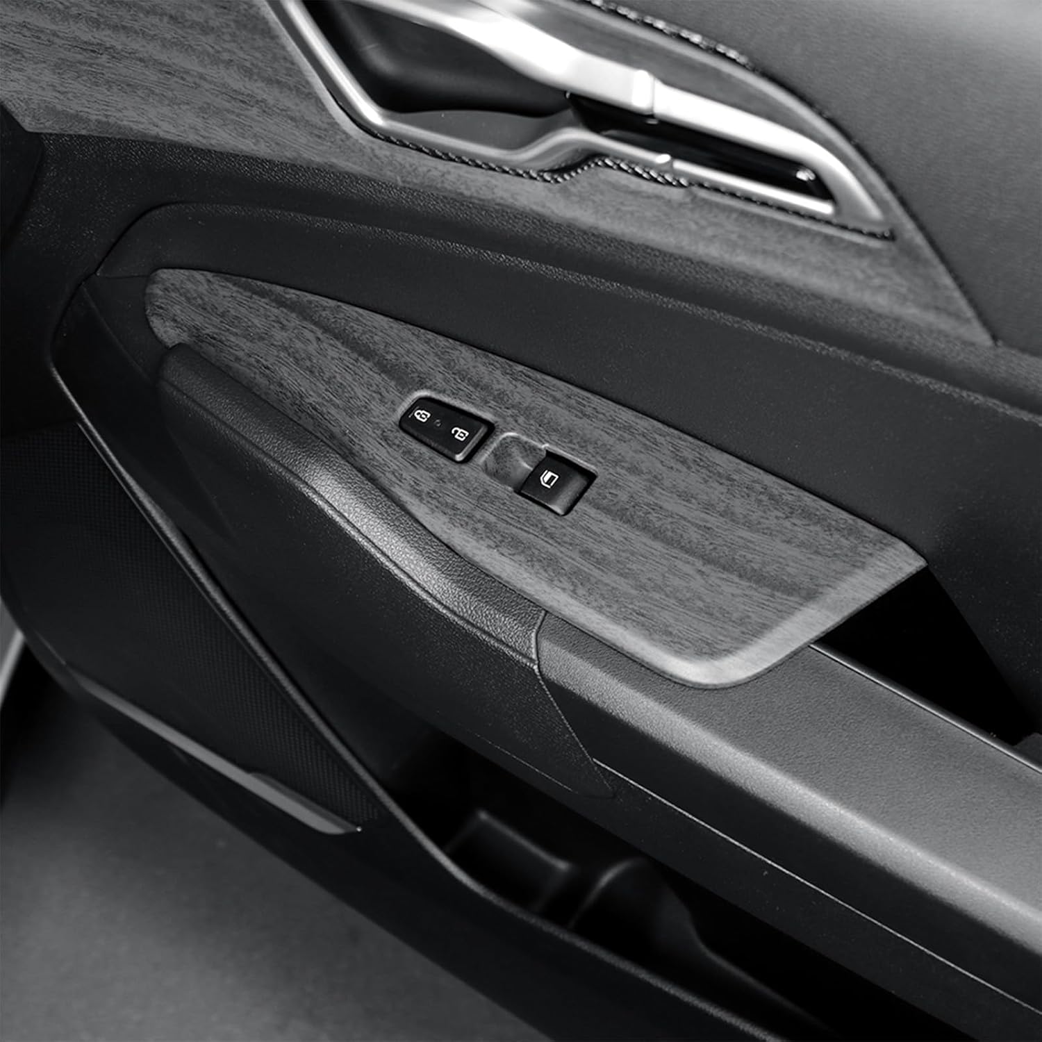 6PCS Door Lock Switch Covers Compatible with Kia Sportage 2023-2025 Accessories (Wood Grain)