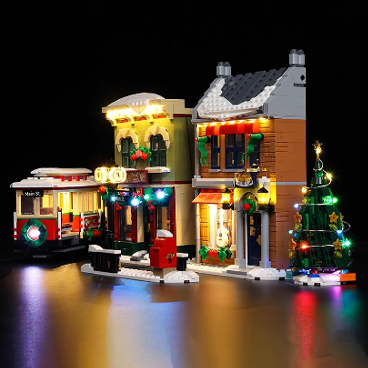LED Lighting Kit Compatible with Lego 10308 Festival Street Series LED Light Set (Model Kit Not Included - Lighting Components Only) (Remote Control Style)