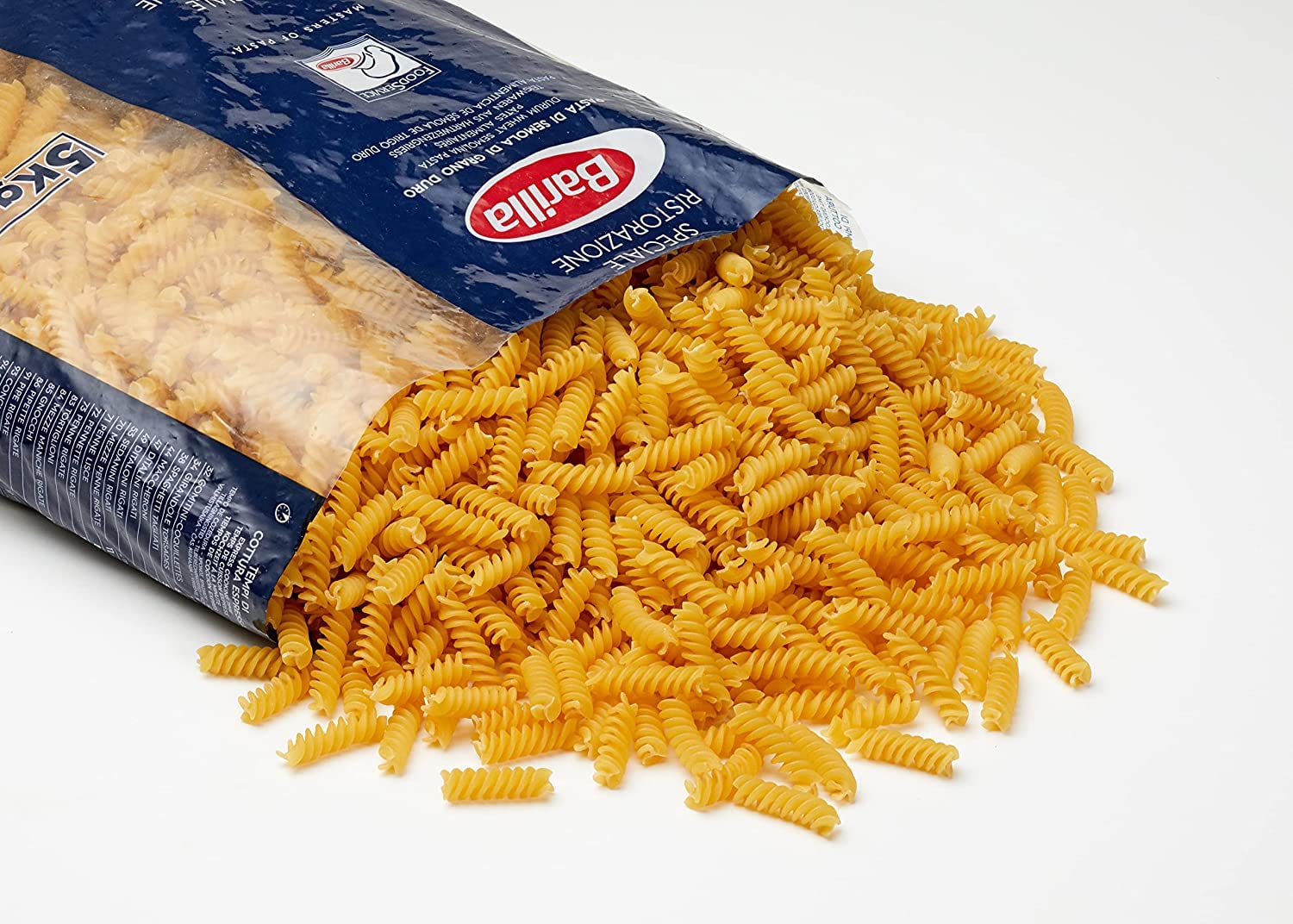 3 pastas Barilla Fusilli Ristorante n.º 98 italianas fideos 5 kg + Polpa italiana Gourmet