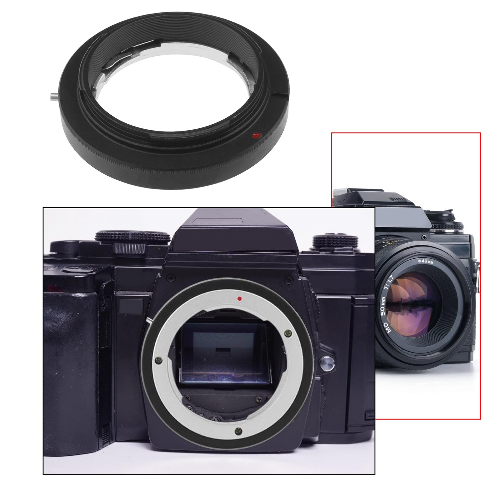 Anello Adattatore Per Obiettivo Anello Adattatore Per Obiettivo Con Attacco MD-EOS Compatibile Con Minolta Obiettivo MD MC Compatibile Con Canon EOS EF 80D