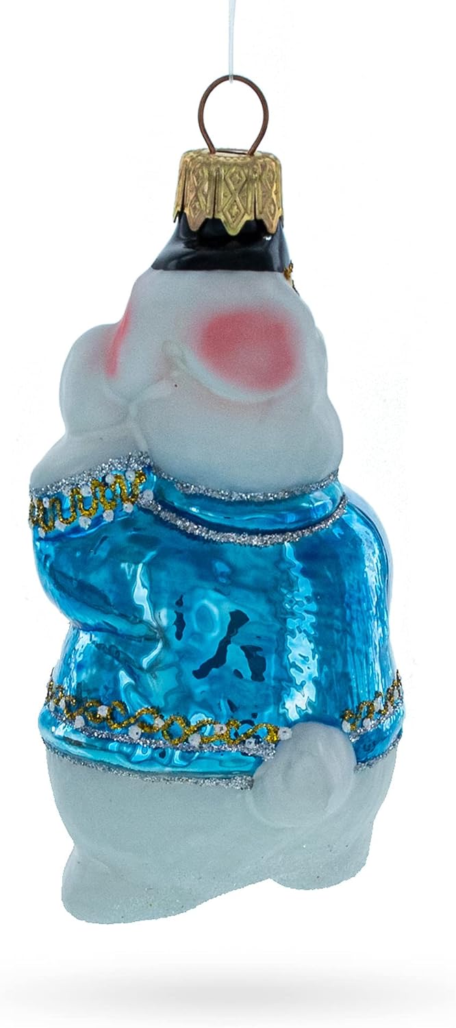 The White Rabbit Holding Watch Glass Christmas Ornament - Image 8