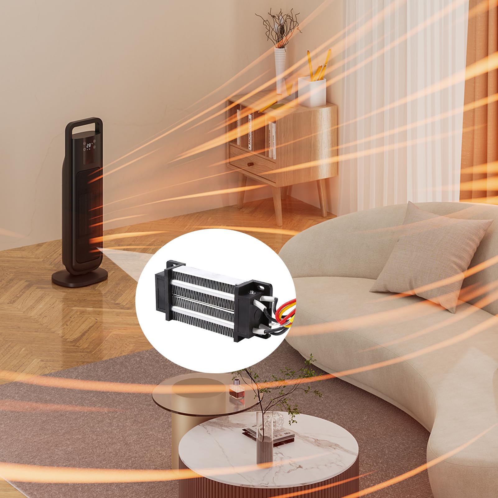 Amazon | PTCヒーター 200W 電気絶縁セラミックヒーター DC12Vハイ