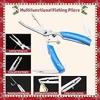 Vista 6 de XBLACK Kit de herramientas de pesca, alicates de pesca, pinza de pescado, báscula de pesca, herramientas de agarre de pescado, equipo de pesca