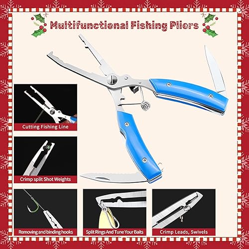 Miniatura 6 de XBLACK Kit de herramientas de pesca, alicates de pesca, pinza de pescado, báscula de pesca, herramientas de agarre de pescado, equipo de pesca