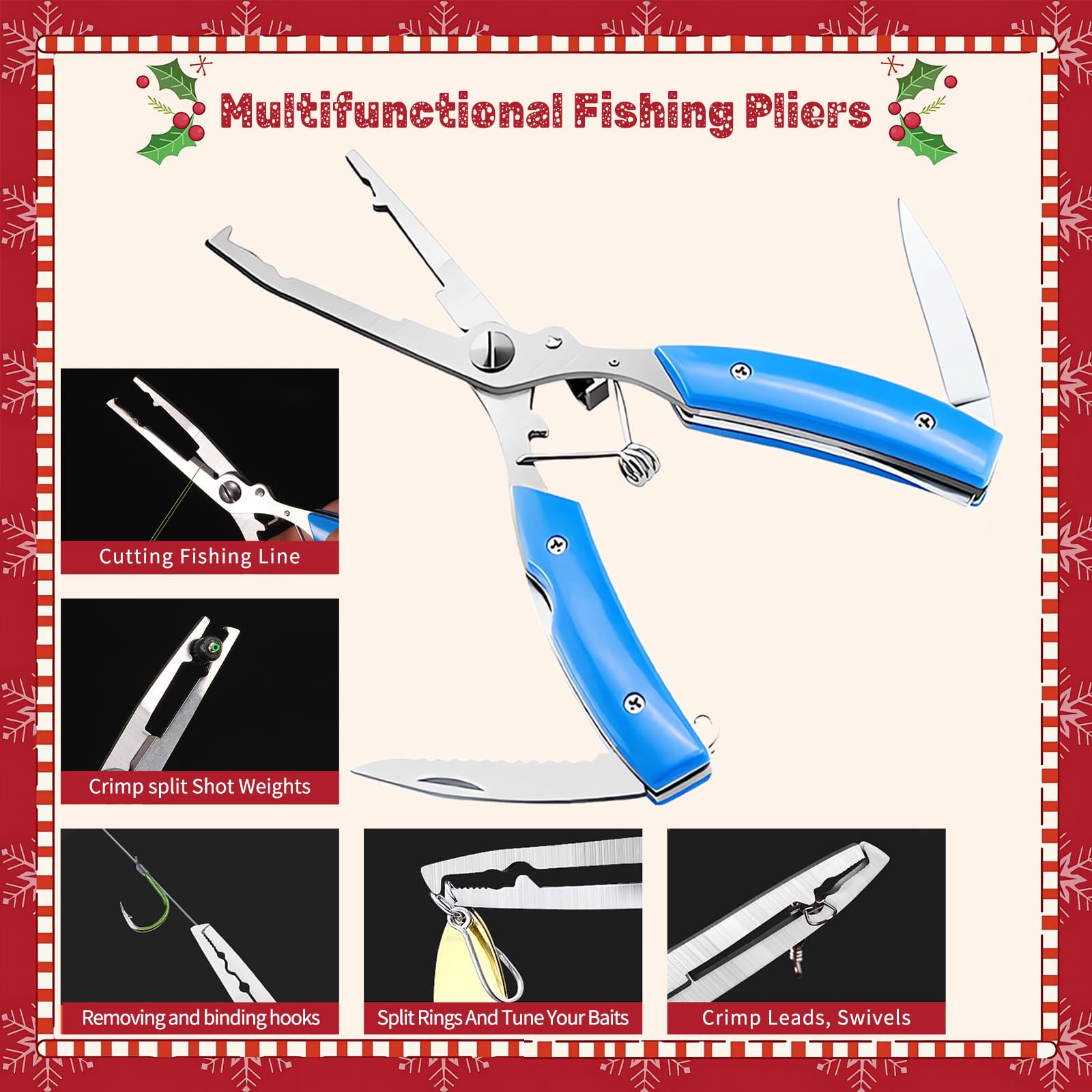 Angelwerkzeug-Set, Angelzange, Fischgreifer, Angelschuppen, Fischgriff, Werkzeugset, salzwasserbeständig, Angelausrüstung (einfaches Set)