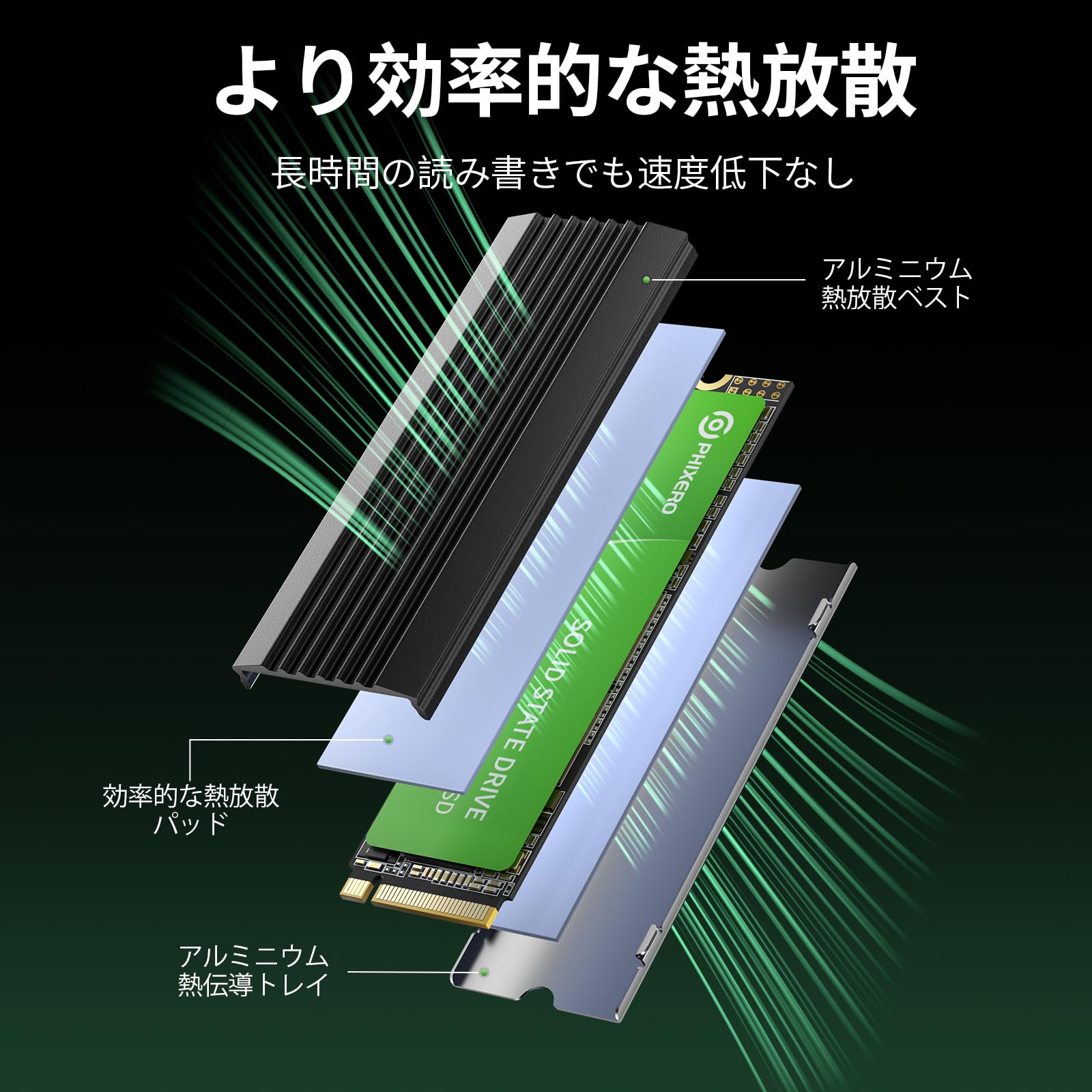 内蔵型SSD PHIXERO P3000 256GB NVME SSD Amazon | PHIXERO P3000 256GB NVME SSD、PCIe 3.0 Gen3x4、M.2 2280