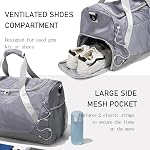 Gym Bag 36L Large Travel Duffel Bag for Men&Women Water-Resistant Sport Bags with Shoes Compartment Wet Pocket Heavy Duty Weekender Overnight Carry On Bag for Gym, Yoga, Swim, Travel