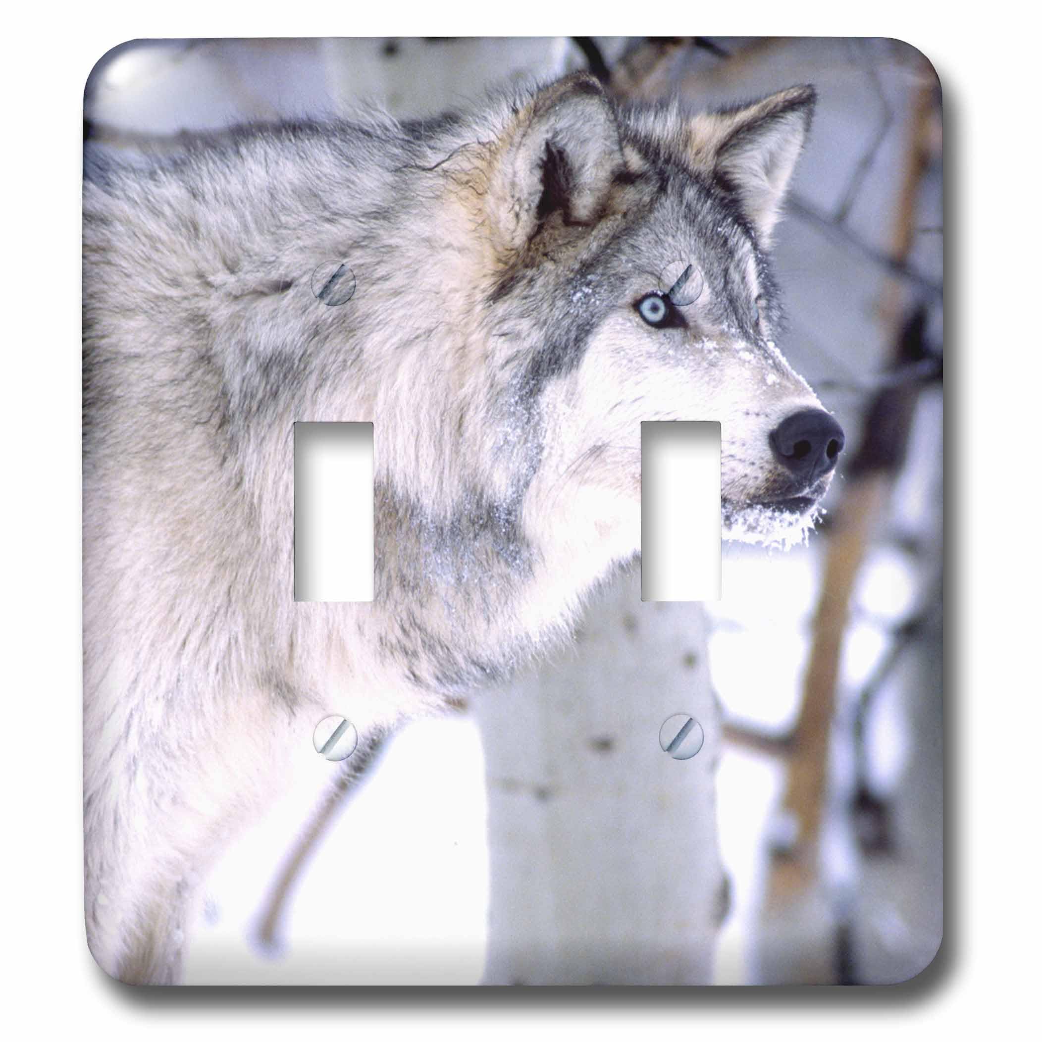 Interrupteur à bascule loup Timber Wolf pour une déco nature salon et chalet