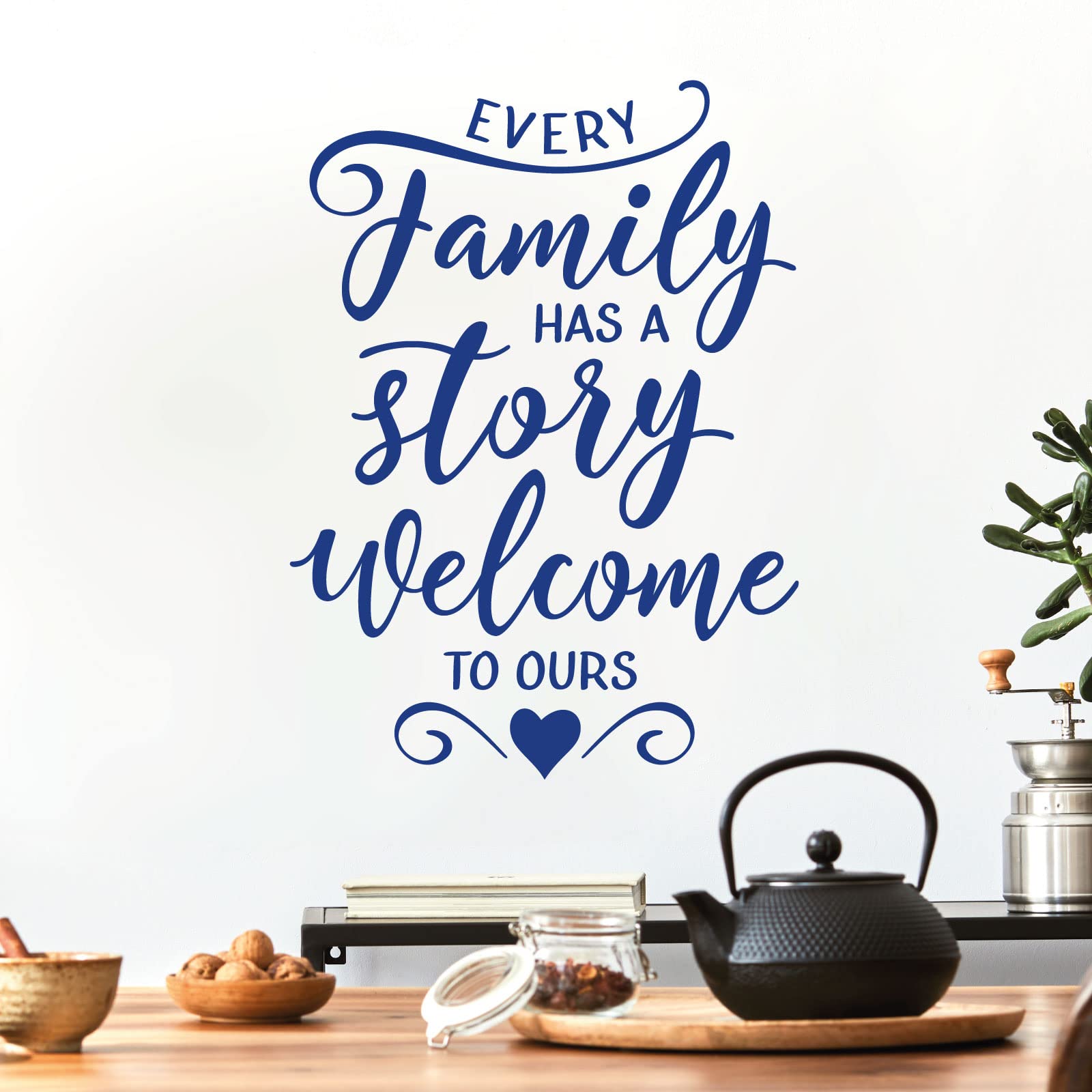 Every Family has a Story, Welcome to Ours - Family Decal Wall Sticker [Medium] [Mid Blue]