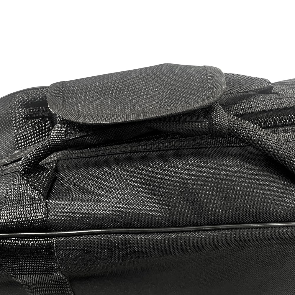 Custodia morbida in violoncello nera, leggera, protezione per viaggi senza preoccupazioni, con tasche multiple e cinghie regolabili per zaino, cinghie posteriori borse con manico (1/4)