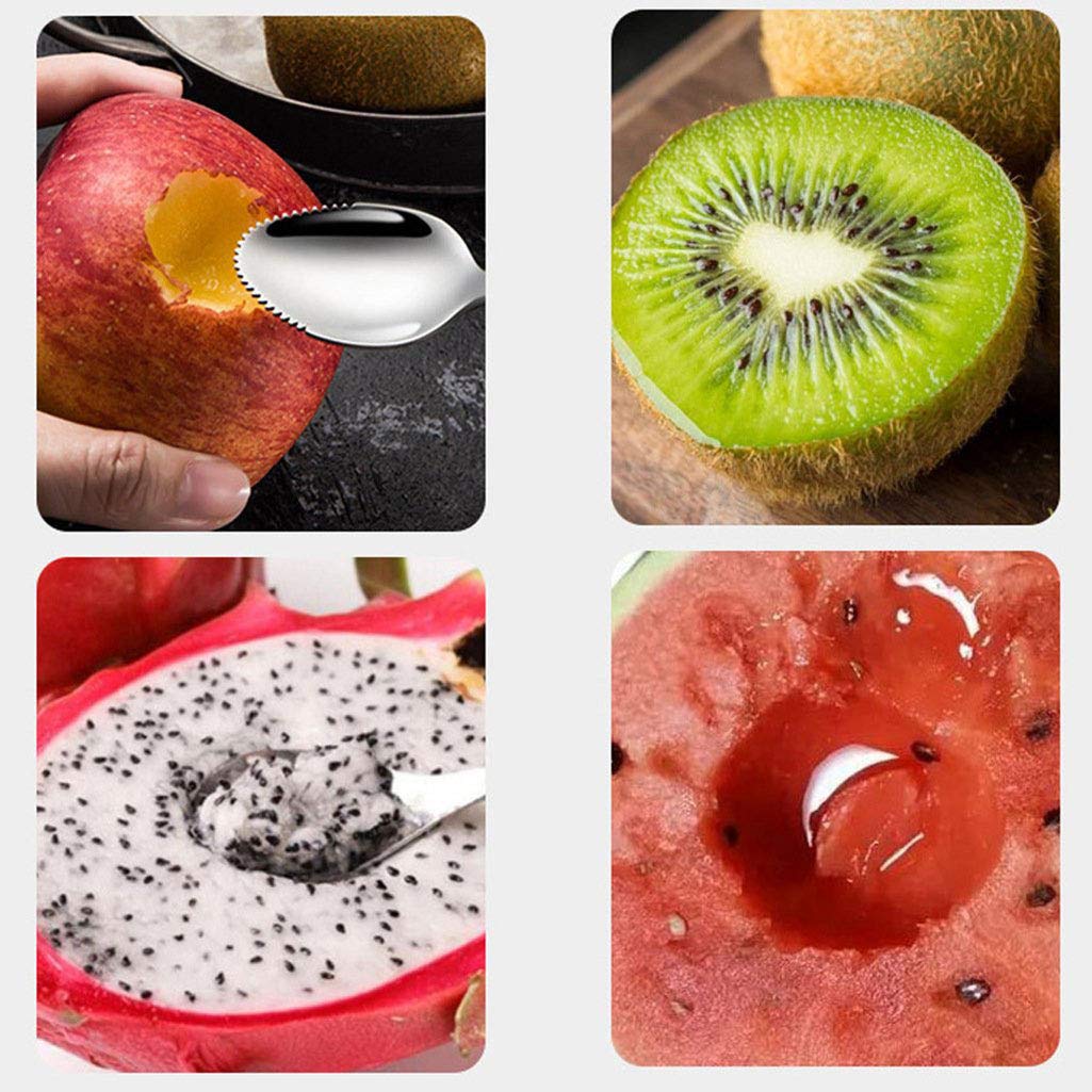 Cucchiai Per Pompelmo In Acciaio Inox Con Manico Ceramica - Ideali Per Agrumi E Dessert - Foto 9