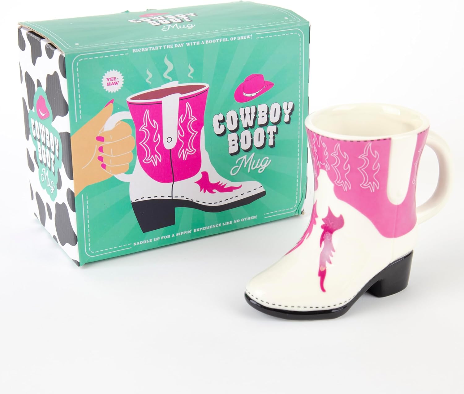 Gift Republic Cowboy Boot Mug Pink and White Novelty Coffee Cup Fun Gift Idea 300ml Ceramic Tea/Coffee/Hot Chocolate Mug Gift for Her Gift Republic Cowboy Boot Mug Pink and White Novelty Coffee Cup Fun Gift Idea 300ml Ceramic Tea/Coffee/Hot Chocolate Mug Gift for Her
