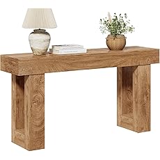 63 Inch Farmhouse Console Table for Entryway, Slim Wood Sofa Side Table, Modern Minimalist Decorative Furniture for Living Room, Hallway, Front Door, Natural