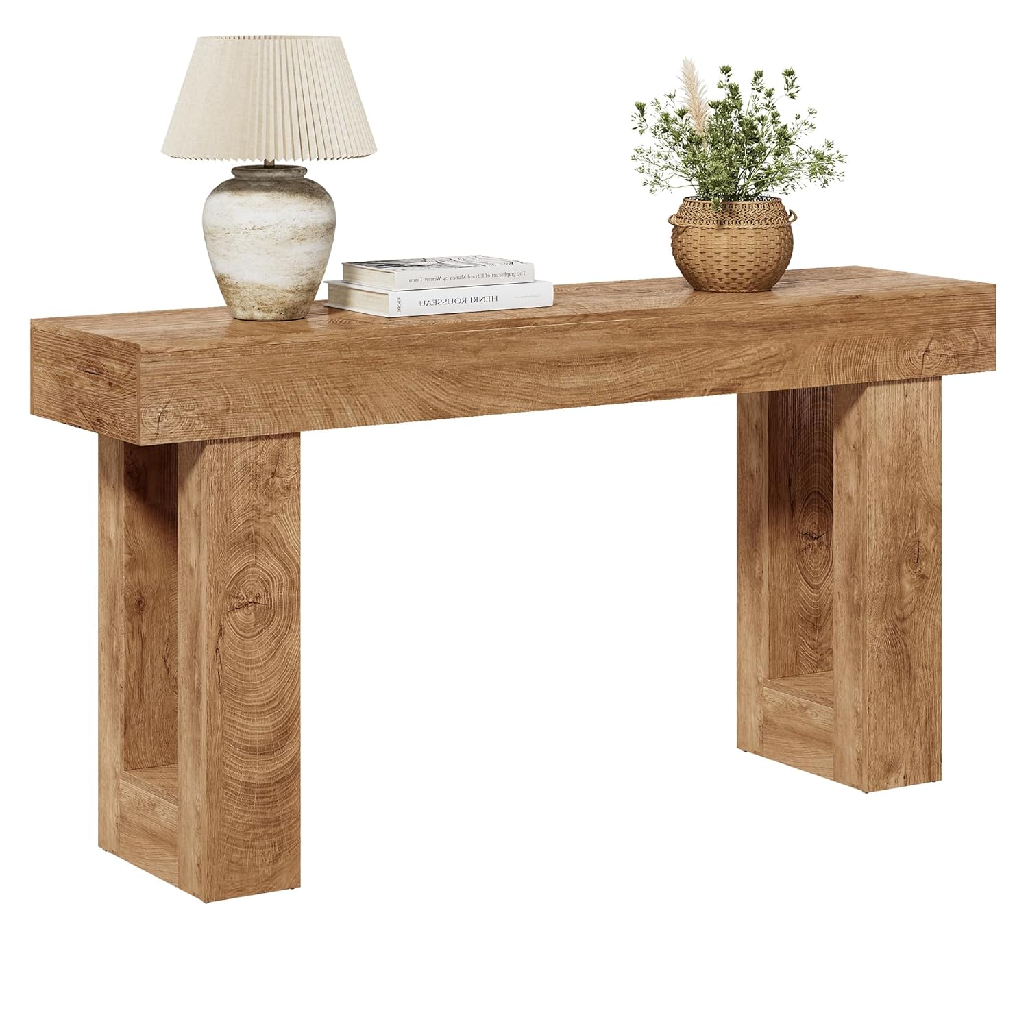 LITTLE TREE 63 Inches Long Console Table for Entryway Sofa Table Behind Couch Wooden Entry Table Foyer Hallway