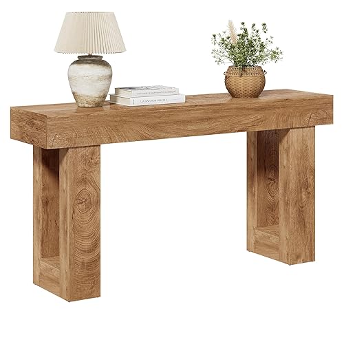 63 Inches Long Console Table for Entryway, Sofa Table Behind
