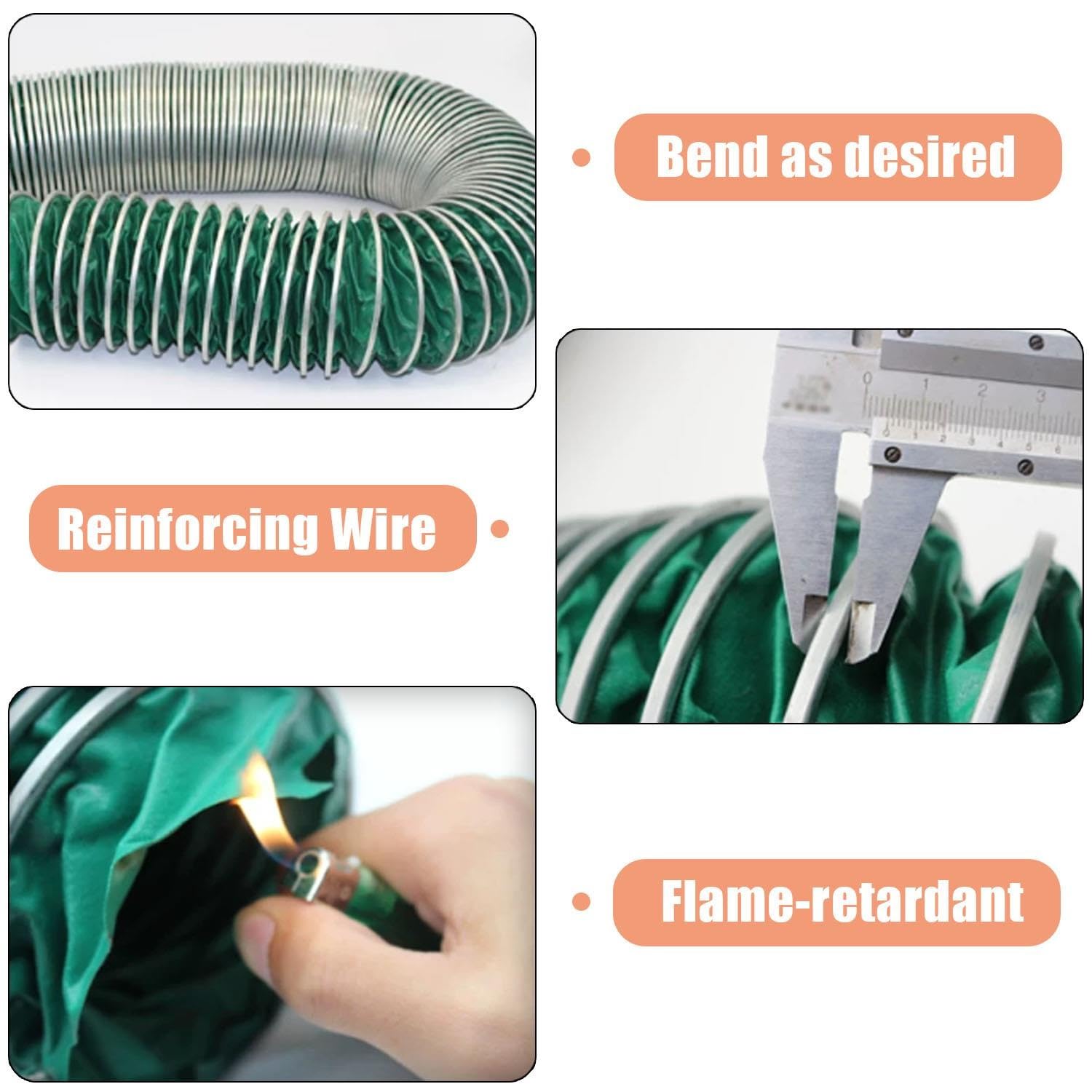 Flexibler Lüftungskanalschlauch, Abluftschlauch PVC-Schlauch Kanalschlauch