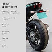 Vista 6 de Rightcar Solutions Marco de matrícula de motocicleta de silicona de alta calidad, a prueba de óxido, a prueba de sonajeros, resistente a la Azul