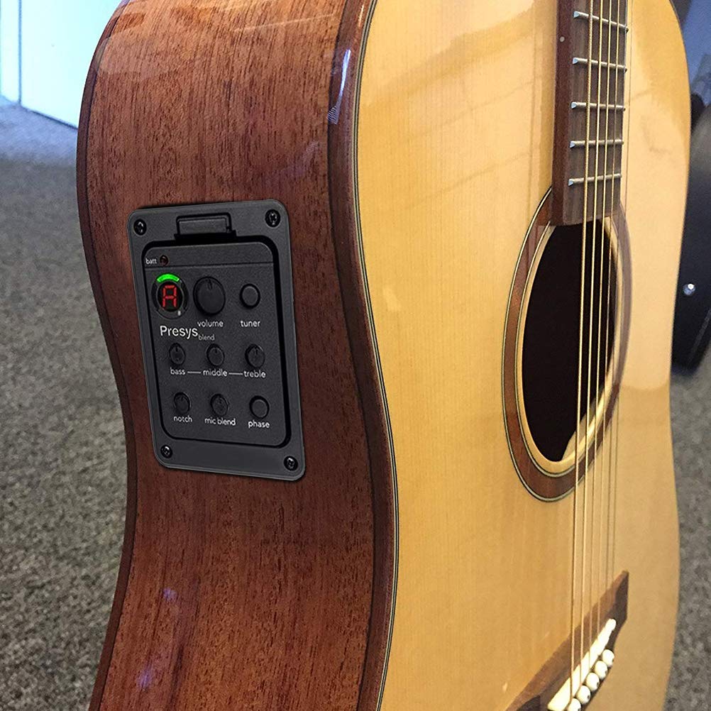 Préampli de guitare, égaliseur à 3 bandes, micro piézoélectrique, préamplificateur de guitare acoustique avec contrôle du volume LCD, kit de guitares acoustiques