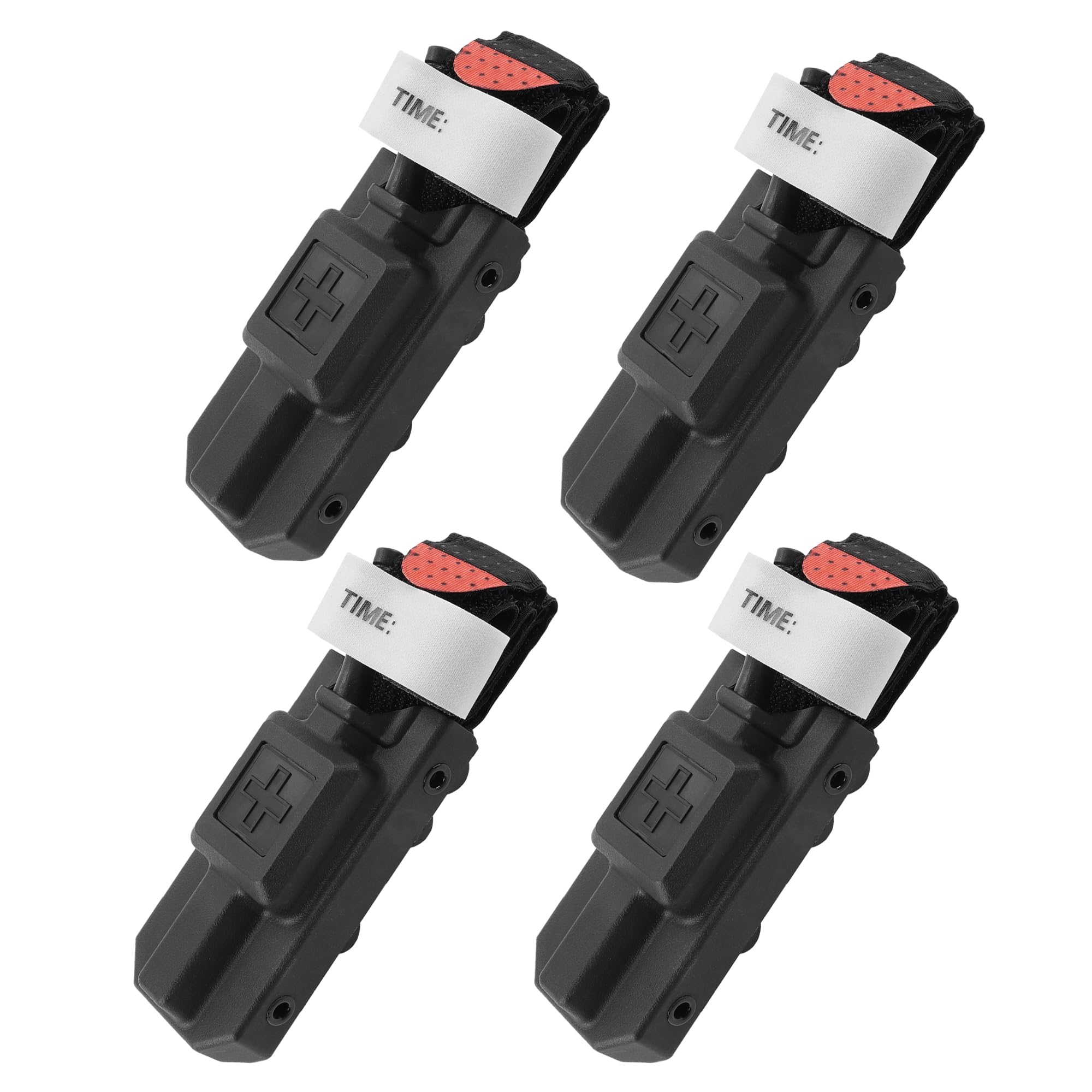 AGGXPF4 Pack Tourniquet Holder with Combat One-Handed Tourniquet Tatical Pouch Kit Included Rescue Medical Tourniquet for Emergency First Aid Kit