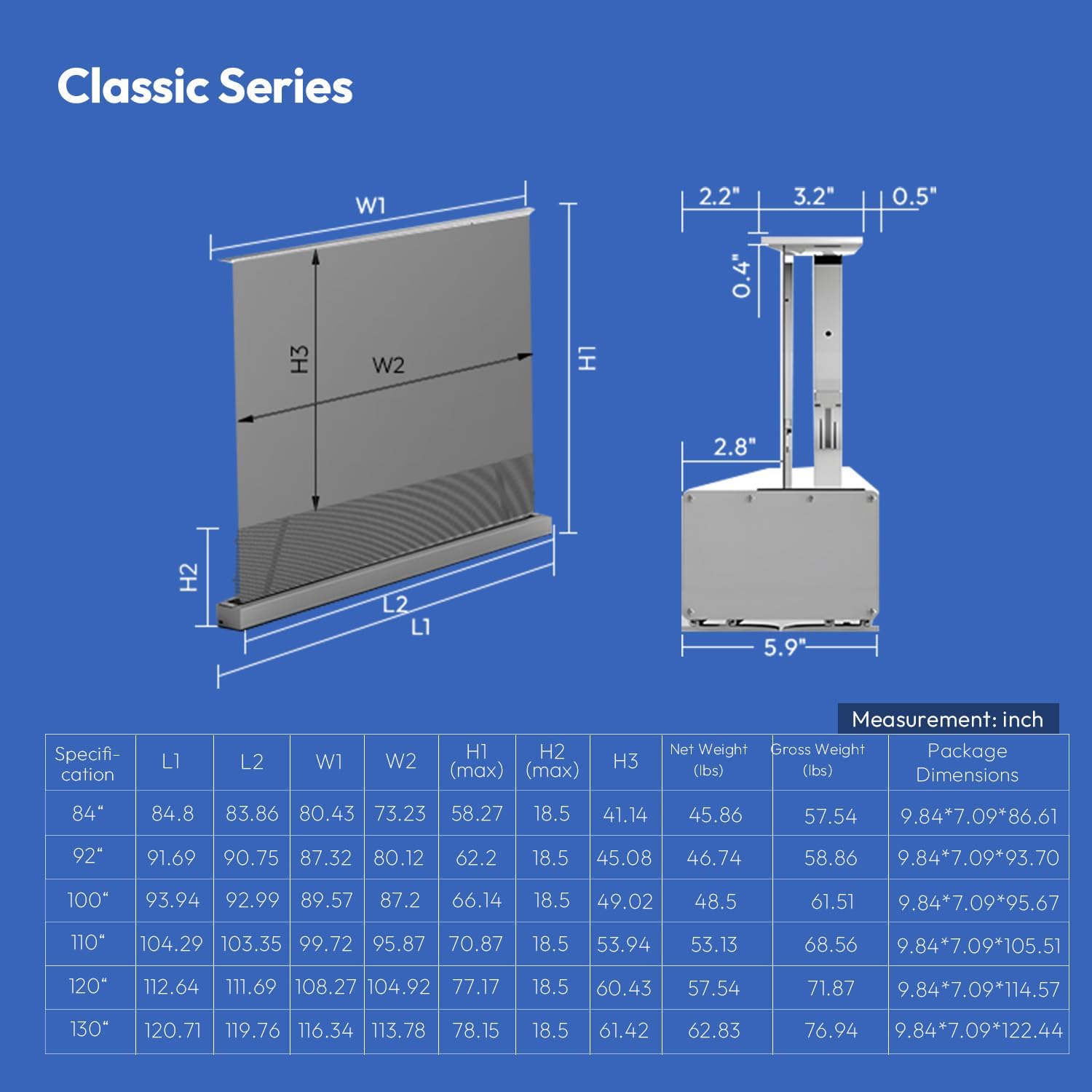 NothingProjector Motorized ALR Screen, for Standard/UST Projector, 100 inch | 85% Ambient Light Rejecting, Floor Rising, 4K/8K UHD, Active 3D, Anti Daylight, Retractable for Long/Ultra Short Throw 10 71lls5MsCQL. AC SL1500