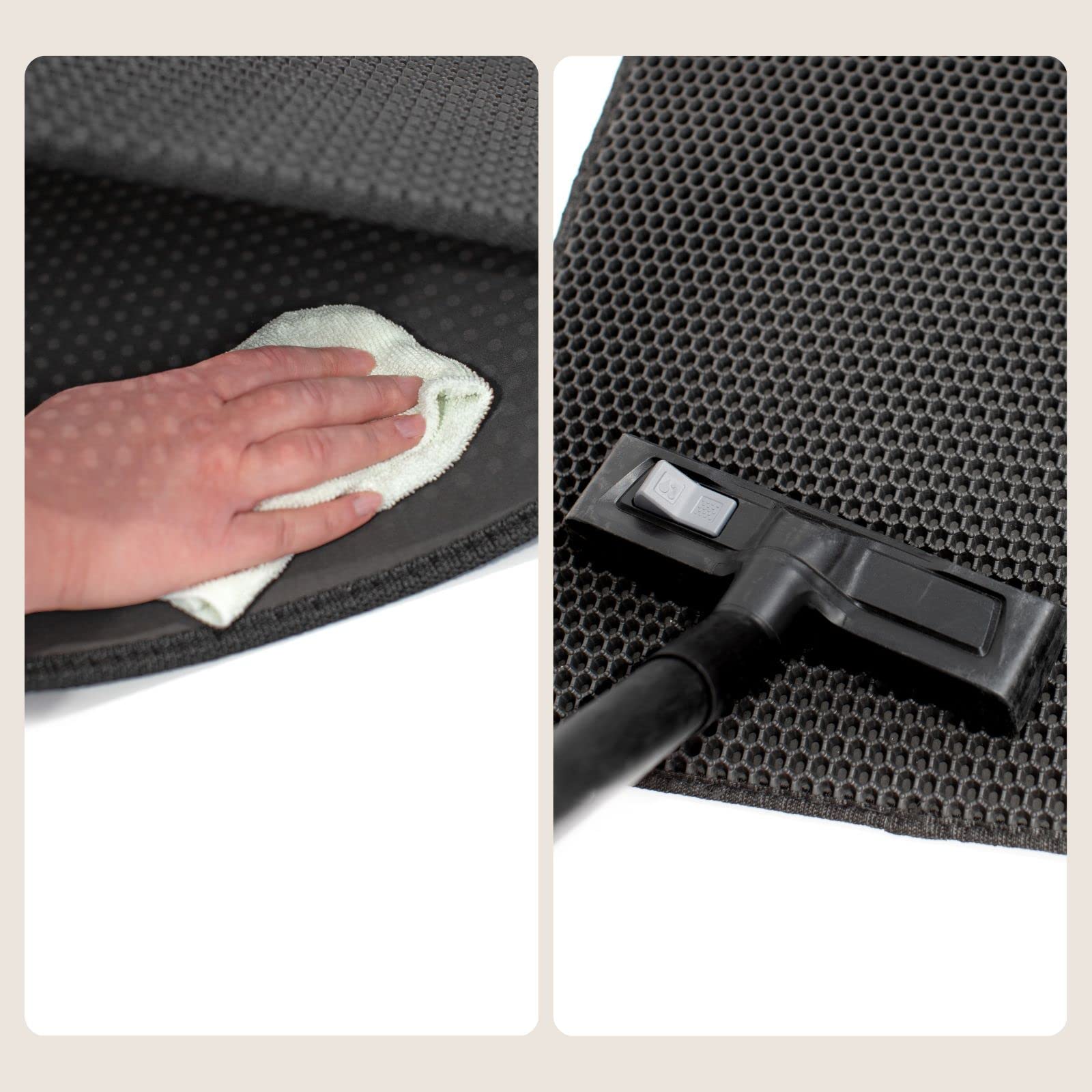lionto Cat litter mat for litter tray with non-slip coating, 76x61x1,3 cm, cat toilet mat waterproof & easy to clean - Image 3