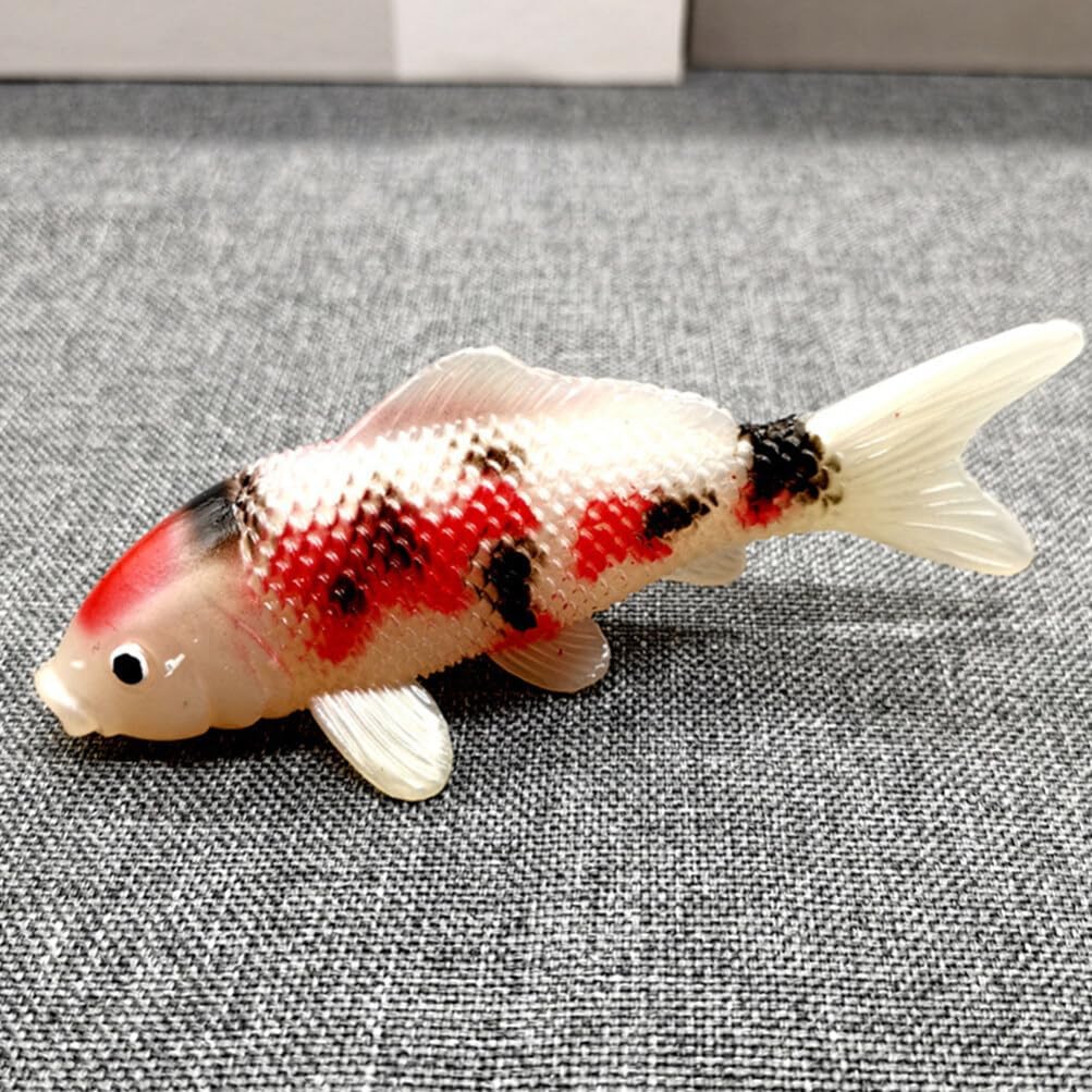 Happyyami Simulated Koi Fish Ornament 4.5 Inch Artificial Carp Decoration for Aquarium Fish Tank Photography Prop Home Office Restaurant Decor