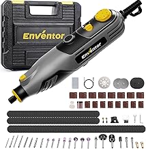 Enventor Mini Utensile Rotante Multifunzione Elettrico 130W, Mini Trapano Elettrico 206 Accessori, 6 Velocità Regolabili, 10000-35000RPM, per Incisione, Smerigliatura, Lucidatura