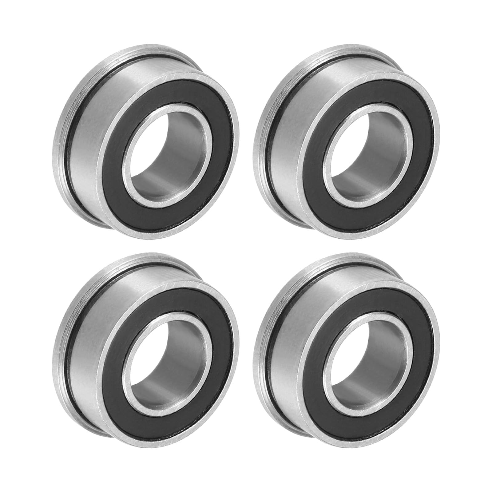 QUARKZMAN FR188-2RS Flangiato Sfera Cuscinetto 1/4 X 1/2 X 3/16 Pollice Doppio Sigillato Cromo Acciaio Flangia Cuscinetto, 4pz - Foto 2