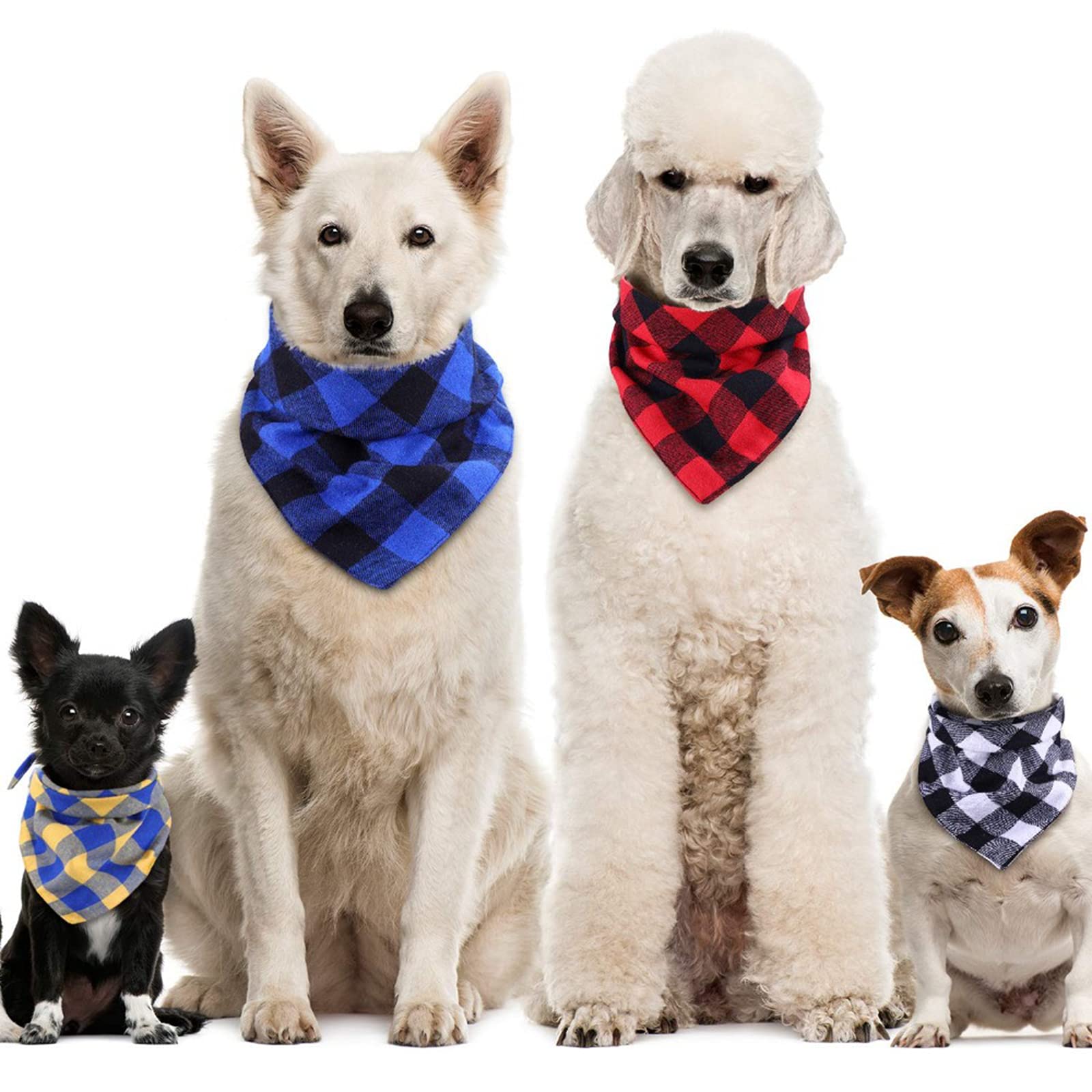 Hunde Bandana Im Plaid Druck – 63,5 X 43,2 Cm, Aus Weichem Flanell, Für Kleine Bis Große Hunde