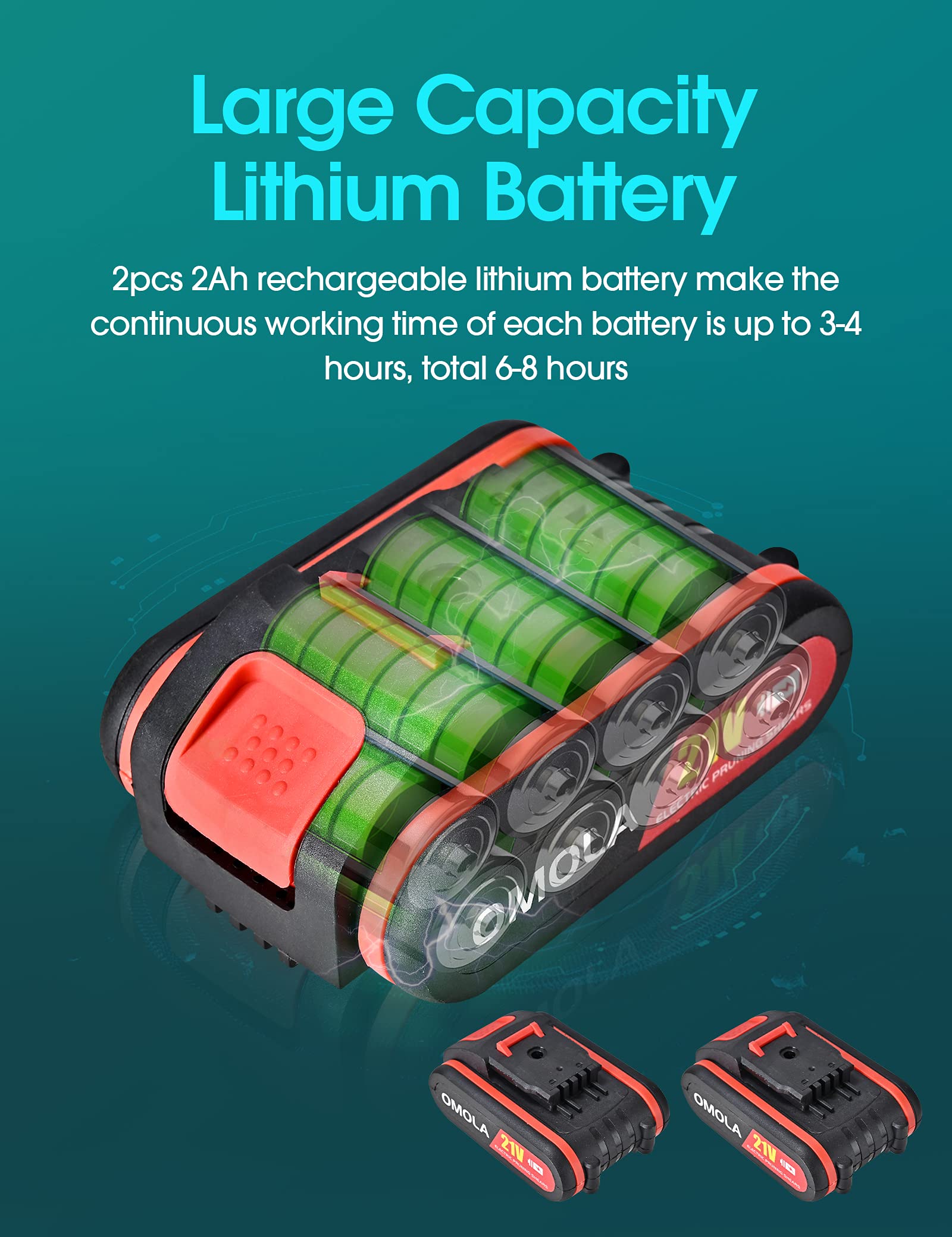 Set Potatura A Batteria K2 STORE - Forbici E Motosega 6", 2 Batterie 21V, Valigetta - Foto 6