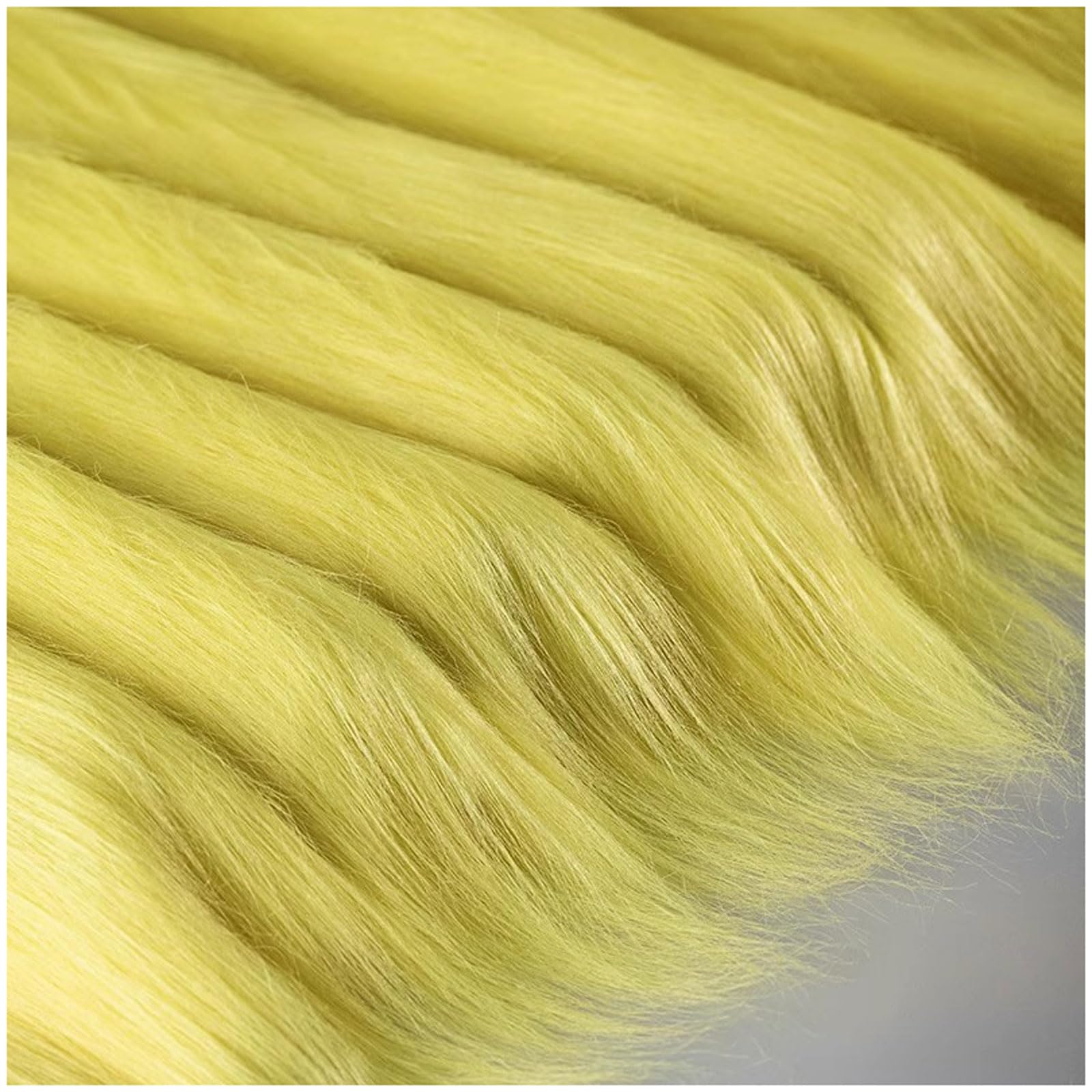 YZRXD Plush Faux Fur Fabric Long Pile 40 Colours Fluffy Craft Artificial Fur Material 180x50cm 70x19 Inch for DIY Crafts Gnomes Beard Cosplay Costume Chair Cover(Color:light yellow)