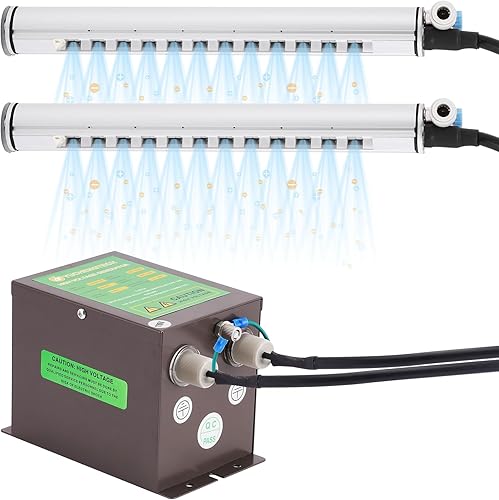YUCHENGTECH Barra de aire ionizante de 15.7 in antiestática Ionizadora, descargador eliminador estático + generador de alto voltaje de 7KV 110V