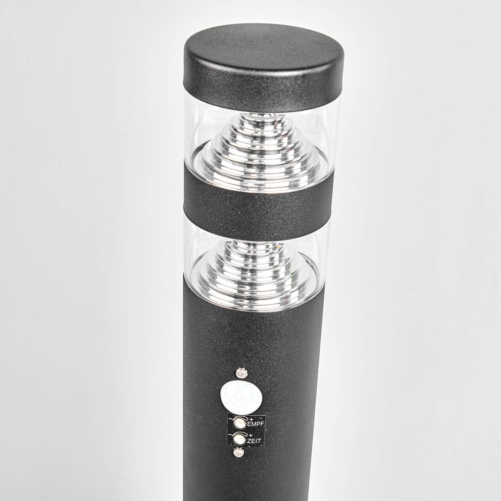 Lindby lampada da esterni con sensore di movimento (Moderno) colore Nero, in Acciaio Inox lampadina inclusa Lampioncino paletto luminoso viale lampioncino