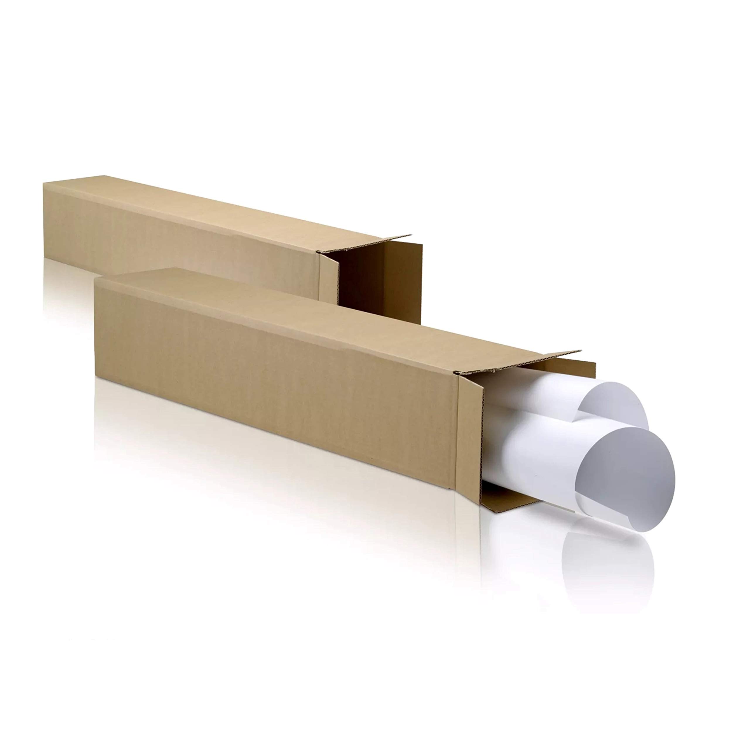 25 Stück Versandhülsen 300 x 300 x 1100 mm Braun - Versandhülse lang und eckig - 1-welliger Versandkarton - Karton Versandverpackung für Sonnenschirm, Teppich, Golfschläger, Ski & Rohre