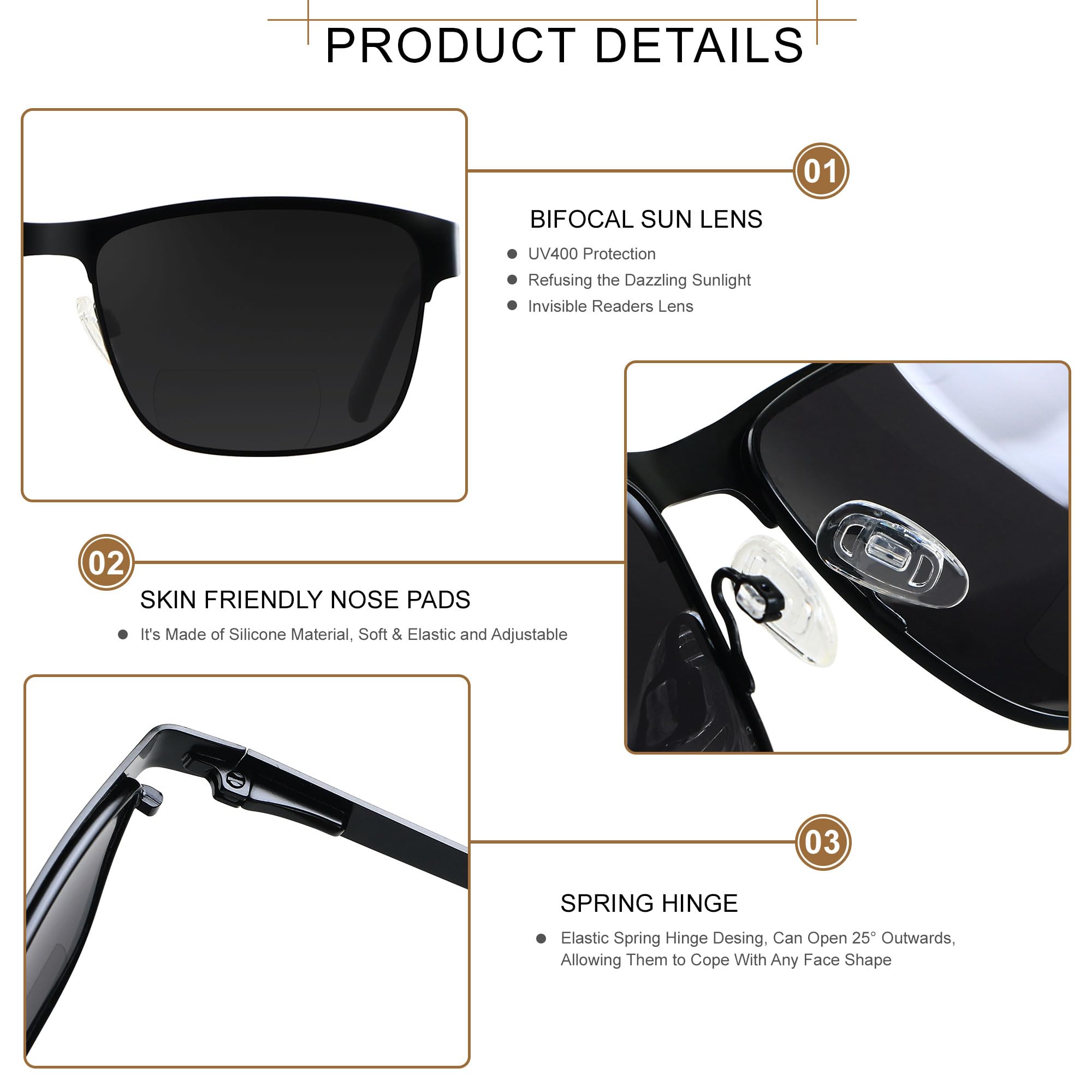 Snapklik.com : Bifocal Sunglasses For Men Outdoor Readers Sun UV ...