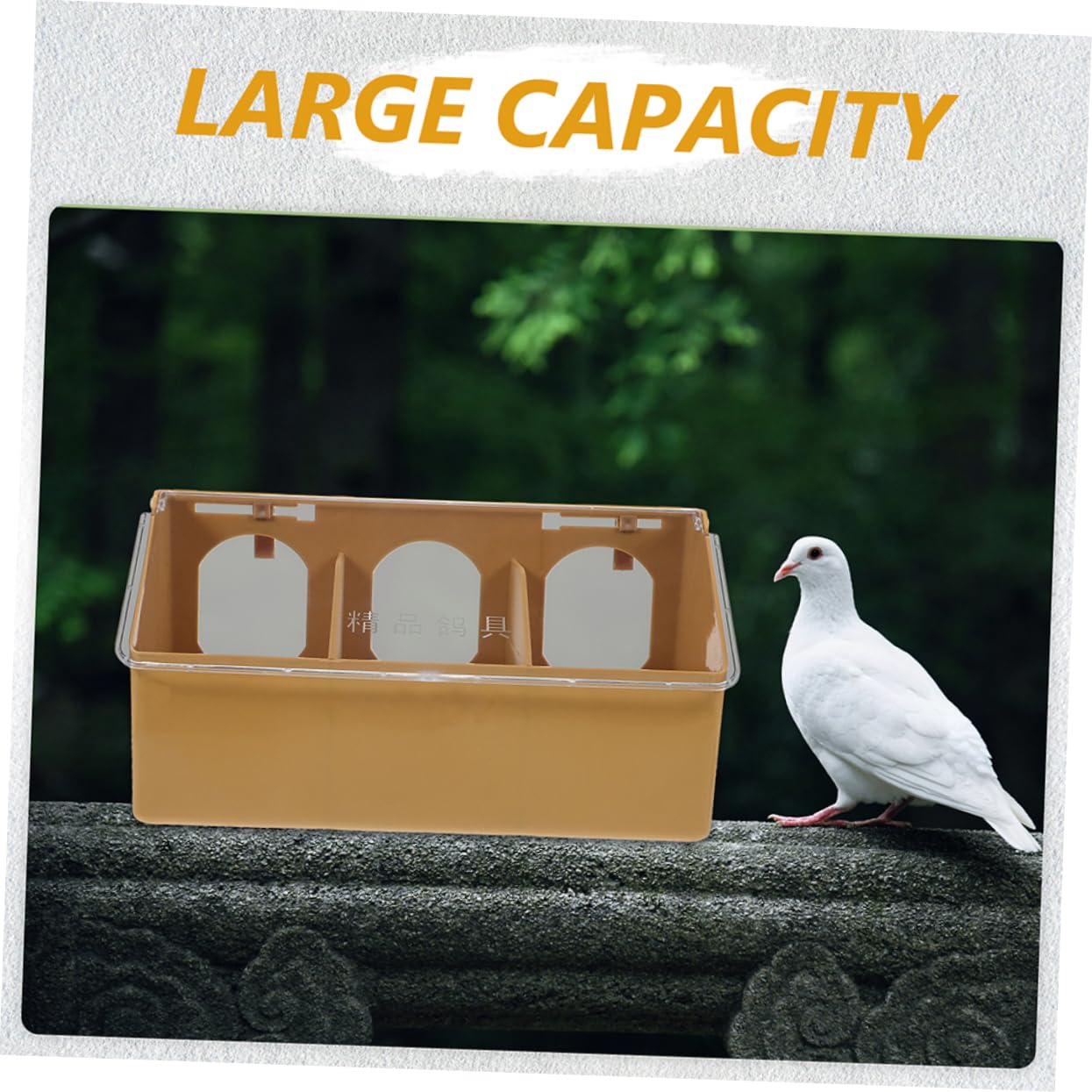 Comedero Colgante para Palomas y Codornices Multifuncional Tapa, Plástico Resistente, Color Café, 2 Piezas, para Jaulas de Aves Domésticas y Suministros de Alimentación